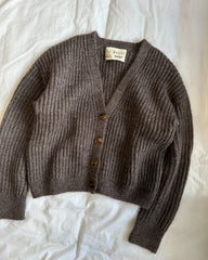 25 mm knapper i galalit på brun Agnete Cardigan