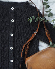 Ligende mørkegrå Klassisk Smock Cardigan