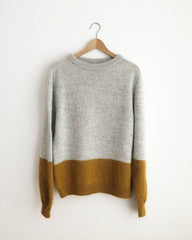 Hængende gul og grå Kontrastsweater på bøjle