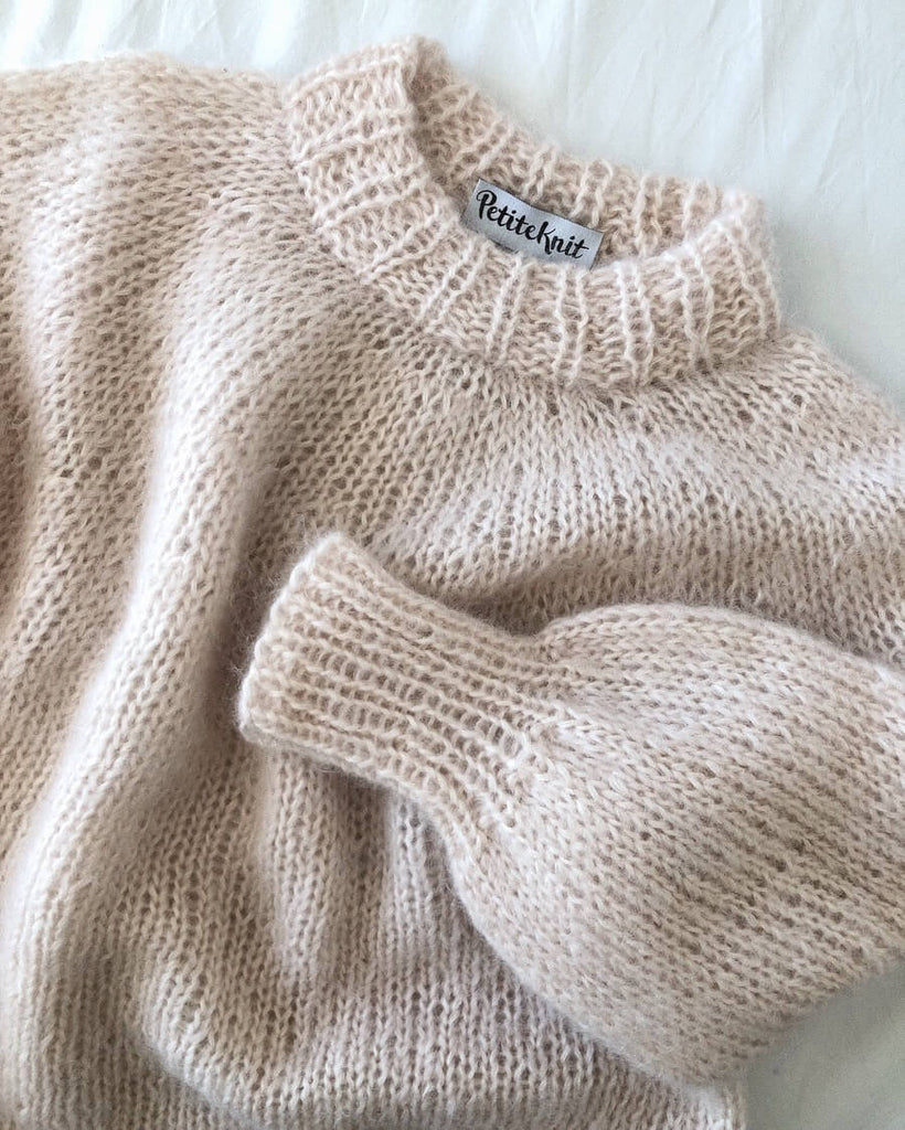 Detaljebilllede af hvid Saturday Night Sweater