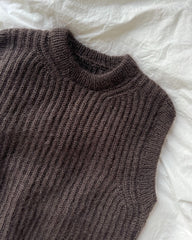 Detaljebillede af brun September Slipover
